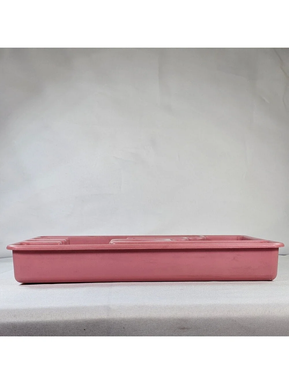 Vintage Rubbermaid Pink Silverware Drawer Organizer Tray 2921 6 Compartment 13x9